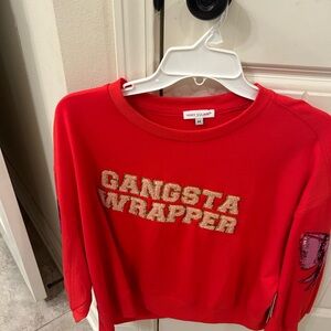 Mary Square Red Sweatshirt - Gangsta Wrapper